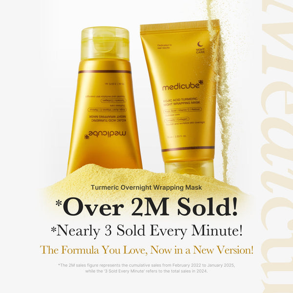 MEDICUBE KOJIC ACID TURMERIC NIGHT WRAPPING MASK 75ml