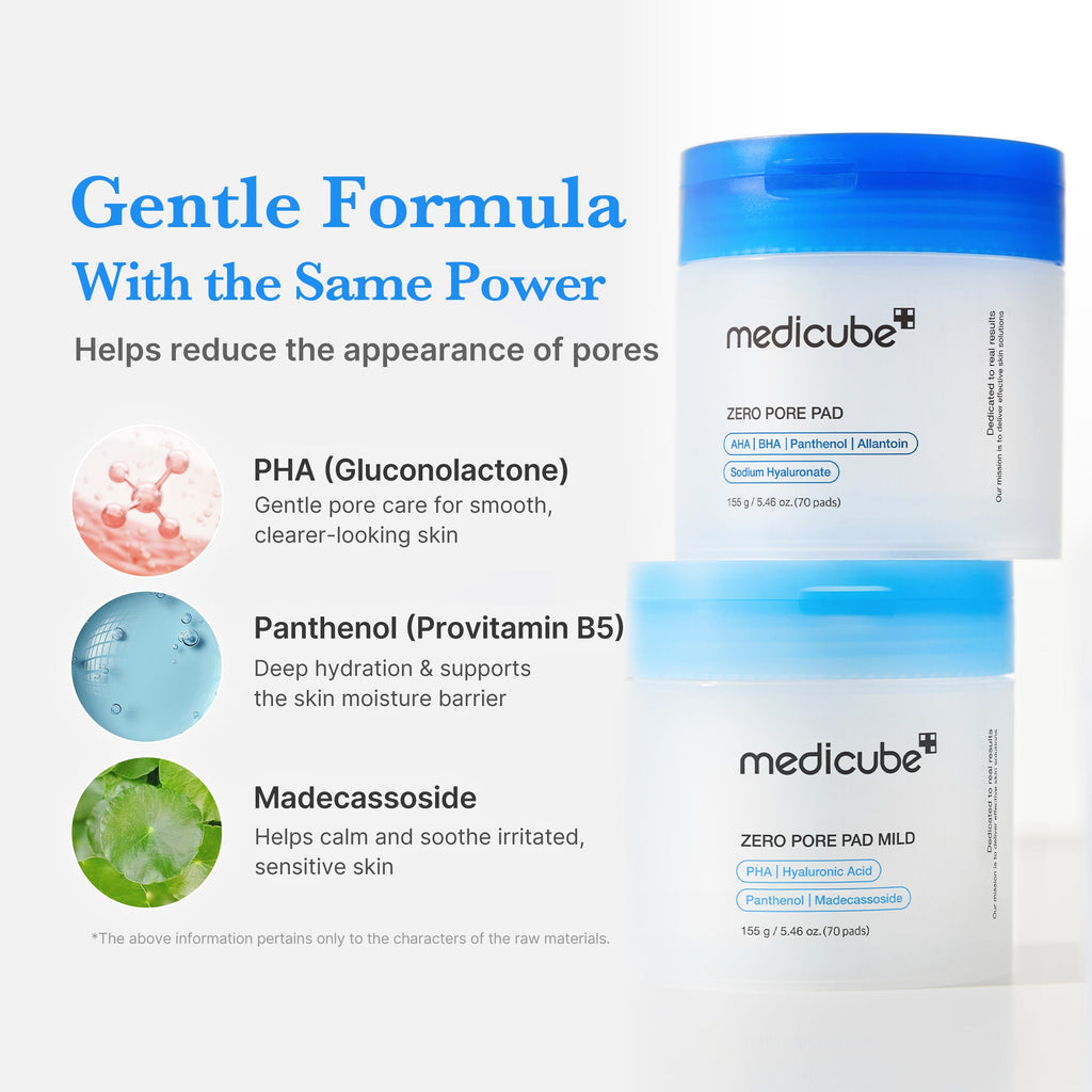 medicube Zero Pore Mild PHA Hyaluronic Acid Pads