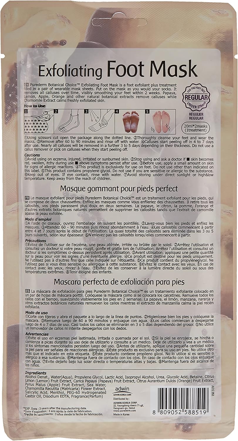PUREDERM Exfoliating Foot Mask