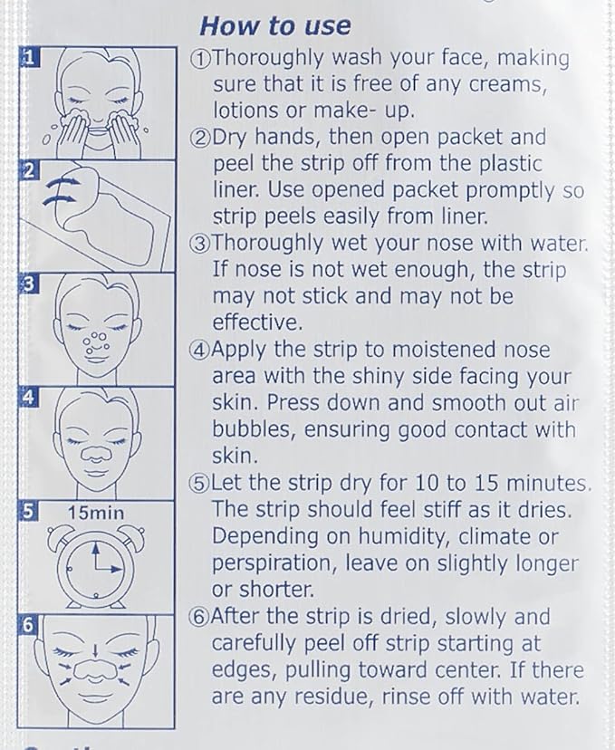PUREDERM Charcoal Nose Pore Strips 6pcs