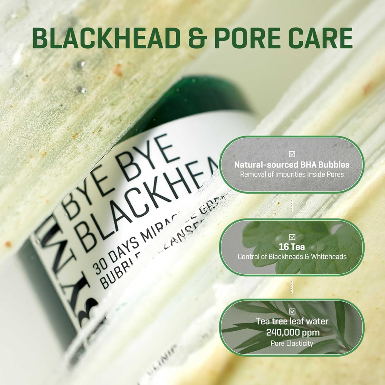 SOME BY MI Bye Bye Blackhead 30 Days Green Tea Tox Bubble Cleanser